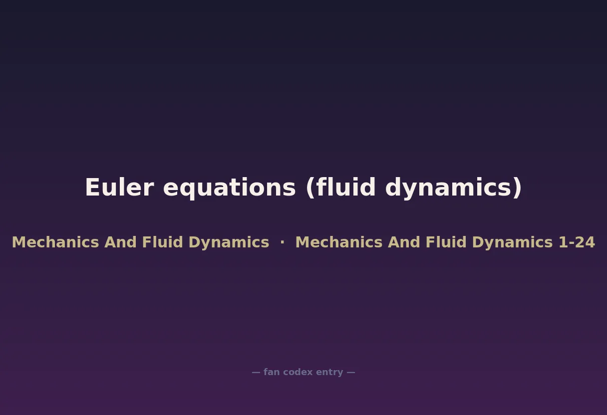 Euler equations (fluid dynamics)