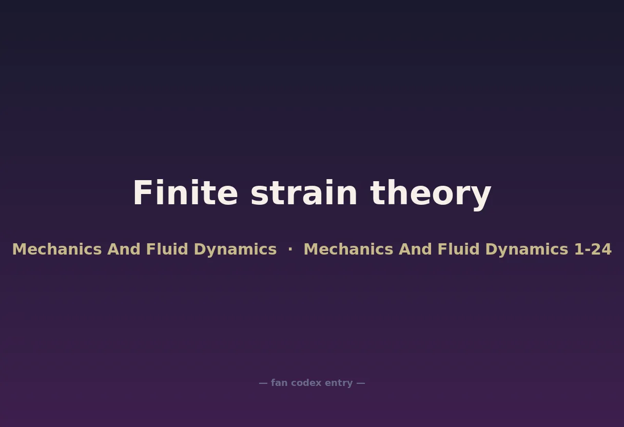 Finite strain theory