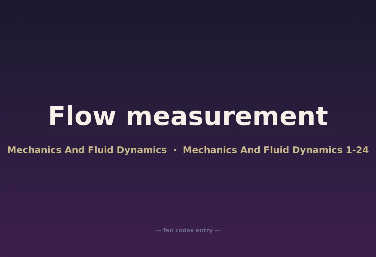 Flow measurement