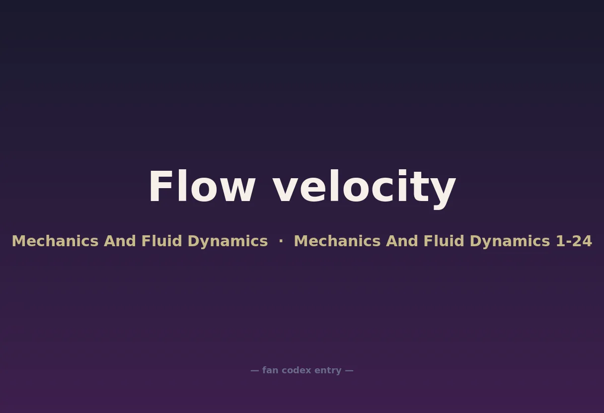 Flow velocity