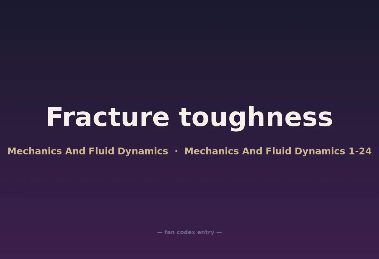 Fracture toughness
