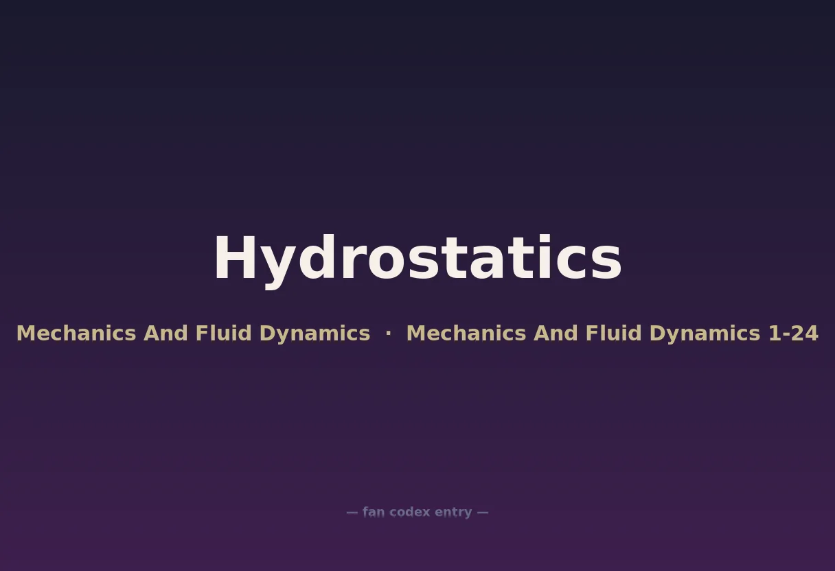 Hydrostatics