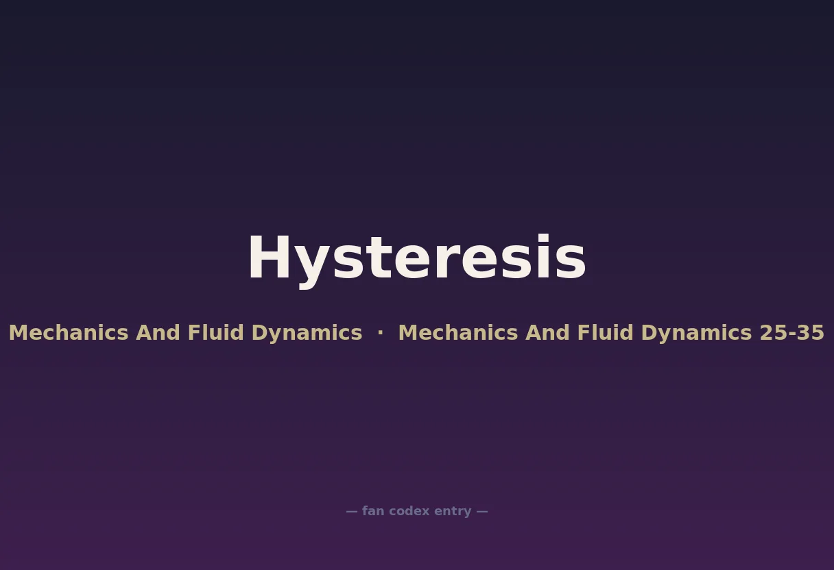 Hysteresis