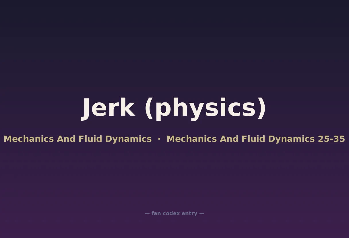 Jerk (physics)