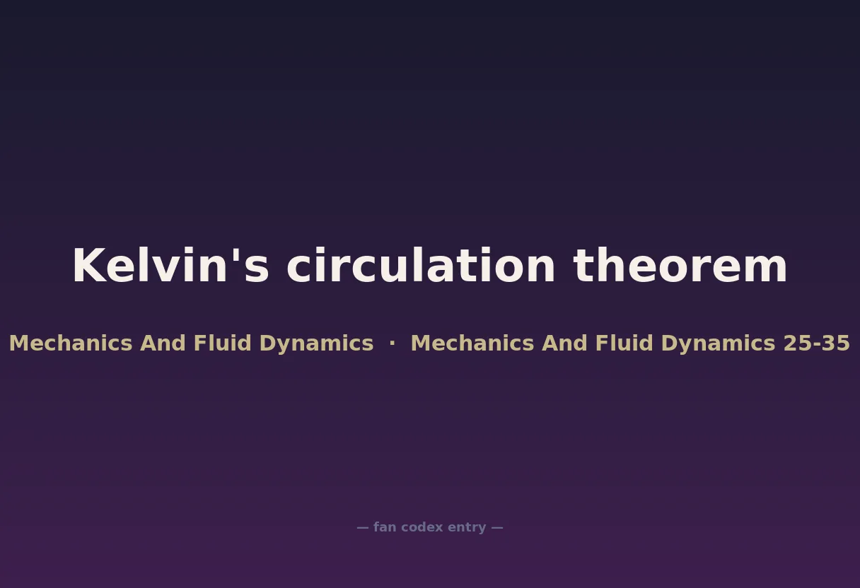 Kelvin's circulation theorem