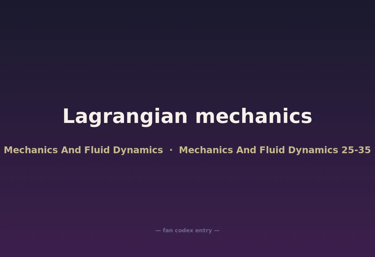 Lagrangian mechanics