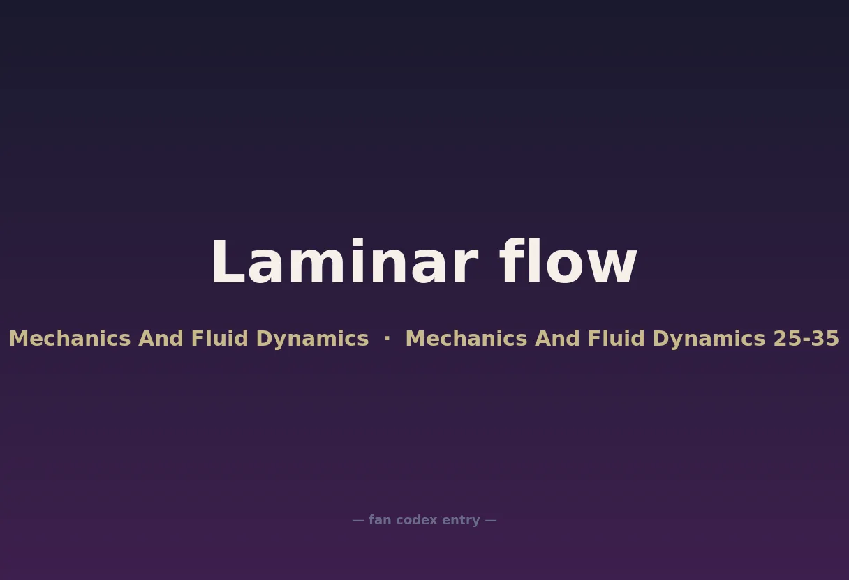 Laminar flow